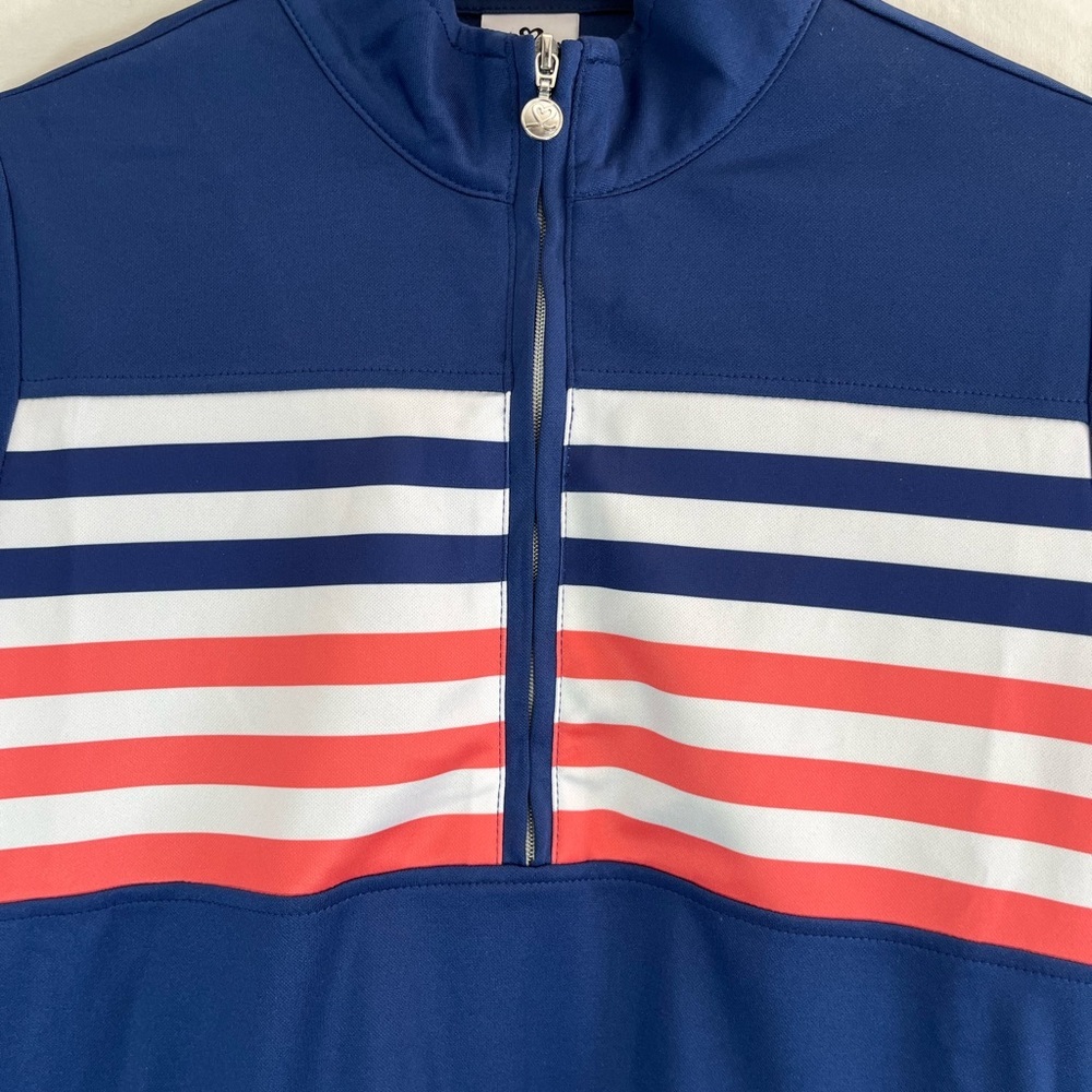 Daily Sports Blue and Pink Striped Mini Dress - Picture 7 of 9